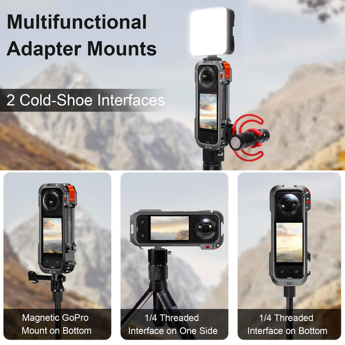 Metal Protective Case for Insta360 X4 Accessories