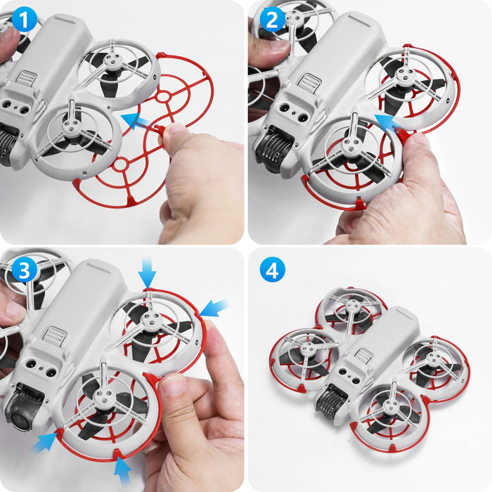 FPVtosky 2-in-1 Accessories Bundle Kit for DJI Neo, Neo Gimbal Bumper Guard+Propeller Guard Protector, Solid Anti-Collision Safety Protection Bar for Neo Drone Accessories