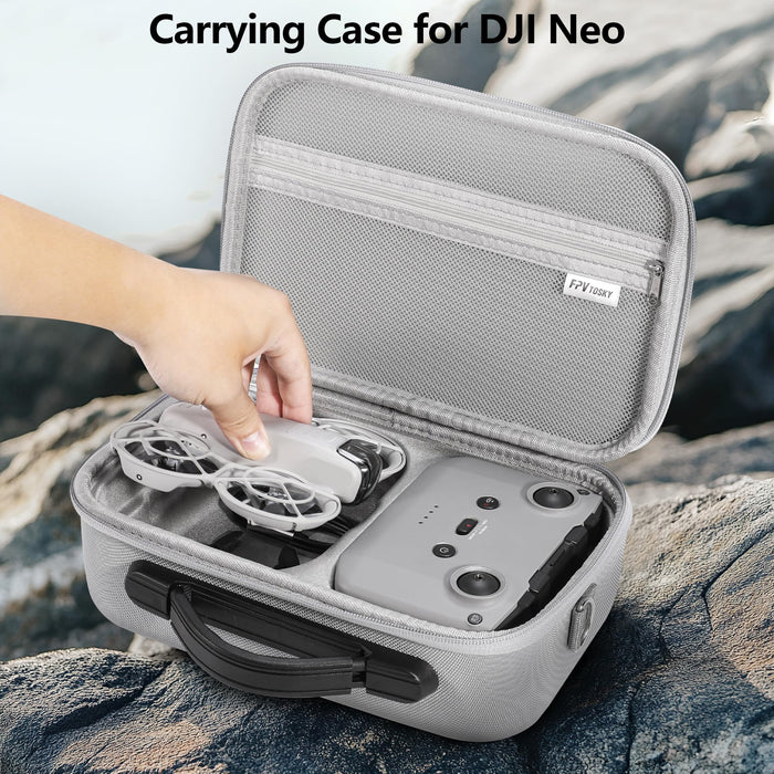 Carrying Case Drone Portable Bag for DJI Neo Fly More Combo Compact Bag with RC-N3 Storage Drone Accessories Gray