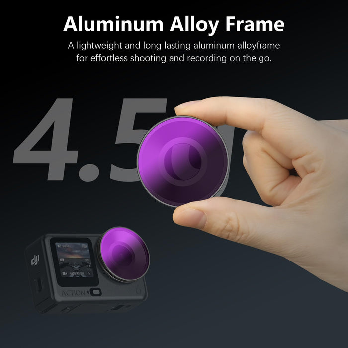 AMAZEAR ND & CPL Filters Set for DJI OSMO Action 6（ND16 + ND64 + ND256 + CPL）