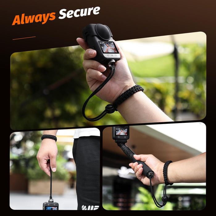 Camera Wrist Strap - Universal 1/4" Thread Screw Safety Strap Compatible with DJI Osmo 360, INSTA 360 X5/4, Action 5 Pro, Go Pro Hero Accessories, Soft Anti-Slip Wristband
