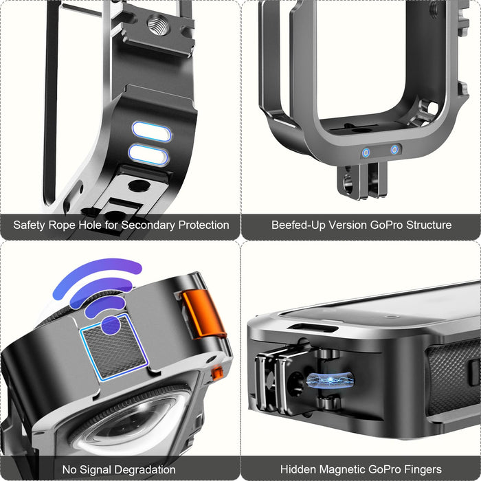 Metal Protective Case for Insta360 X4 Accessories