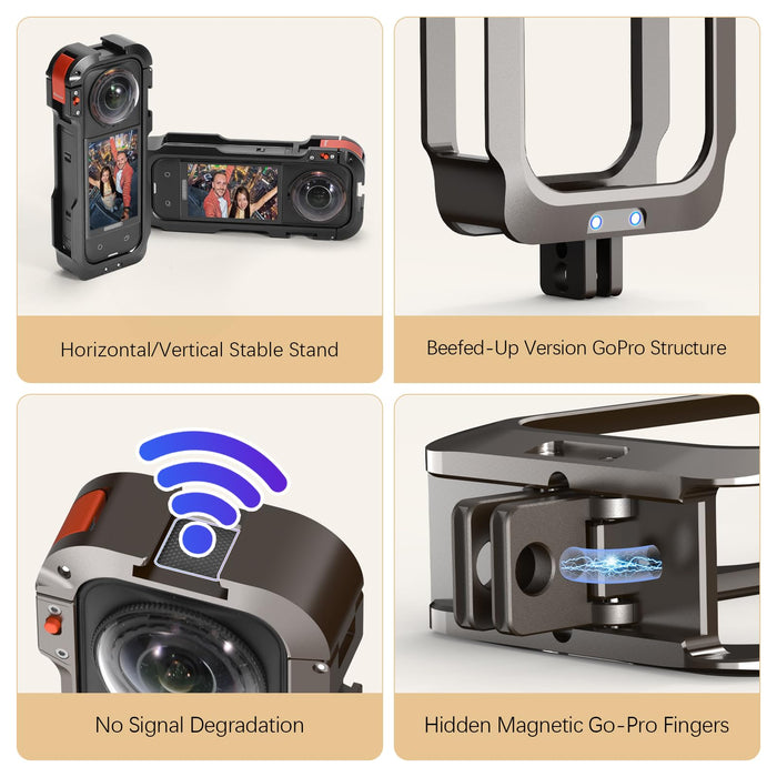 Metal Protective Case for Insta360 X5 Accessories