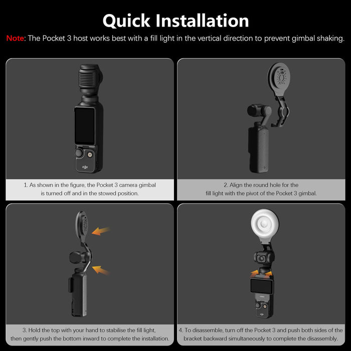LED Light for DJI OSMO Pocket 3 Accessories
