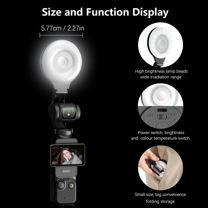 LED Light for DJI OSMO Pocket 3 Accessories