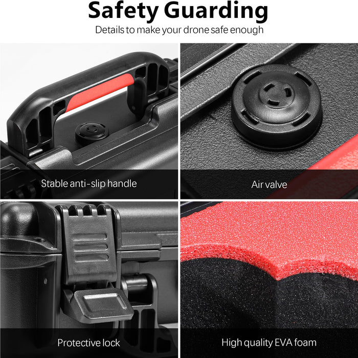 FPVtosky Hard Case for DJI Flip Drone, Compact Waterproof Carrying Case for DJI Flip with RC-N3, 3 Batteries and More Accessories [CASE ONLY]