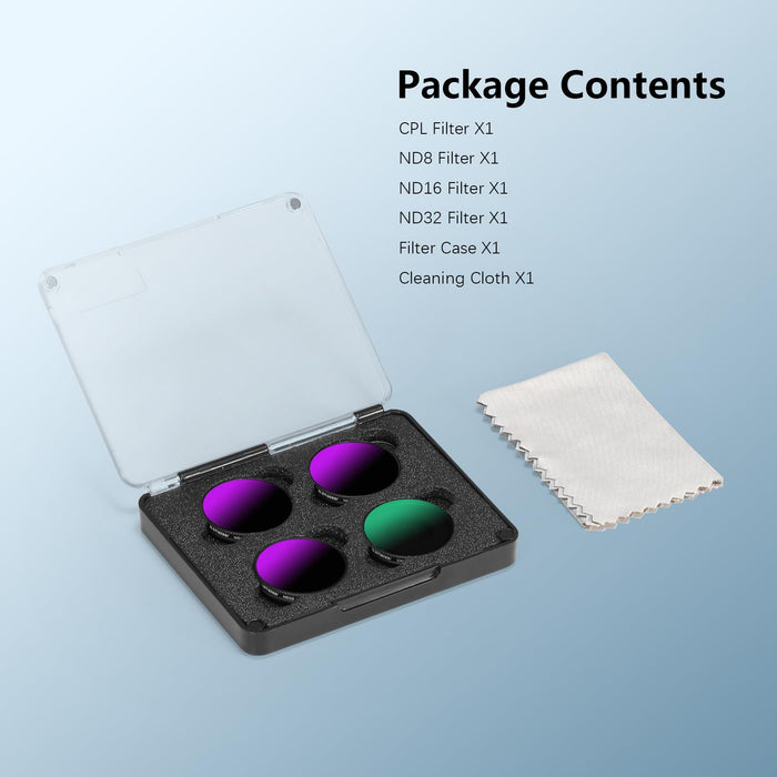 ND & CPL Filters Set for Insta360 Go Ultra, Insta 360 Accessories ND8 + ND16 + ND32 + CPL Replacement Lens Filters Kit | 4 Pack | Optical Glass | HD | Oil Resistant | Easy to Use |