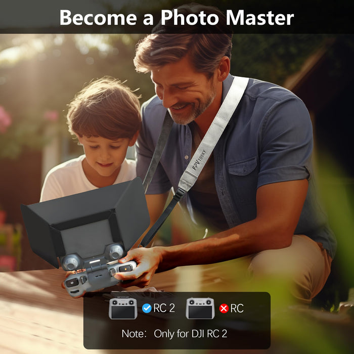 FPVtosky RC 2 Controller More Protector Kit for DJI Mini 4 Pro / Flip Accessories, Kit includes RC 2 Sun Hood Cover, RC 2 Lanyard, RC 2 Screen Protection x 2, RC 2 Accessories, Air 3 Accessories