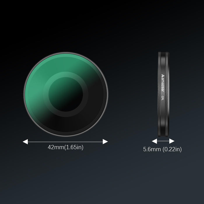 AMAZEAR ND & CPL Filters Set for DJI OSMO Action 6（ND16 + ND64 + ND256 + CPL）
