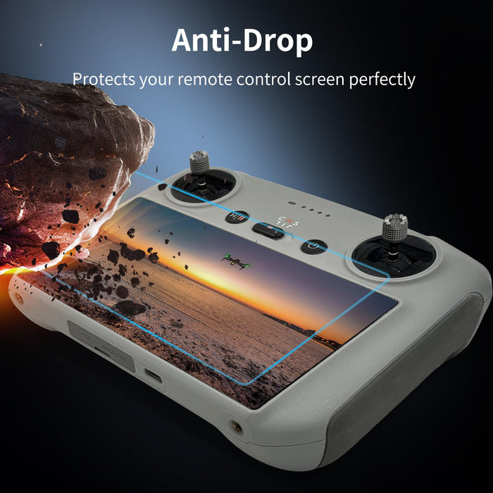 3-IN-1 Mini 4 Pro RC 2 Sun Hood protective Cover + 2 Screen Protector + Lanyard Bundle+Screen Protector for DJI Mini 4 Pro with Auto Alignment Kit for DJI RC/ RC2 Remote Controller